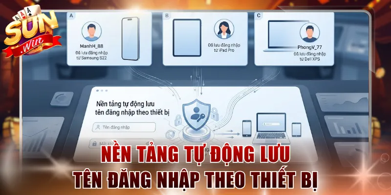 Nền tảng tự động lưu tên đăng nhập theo thiết bị